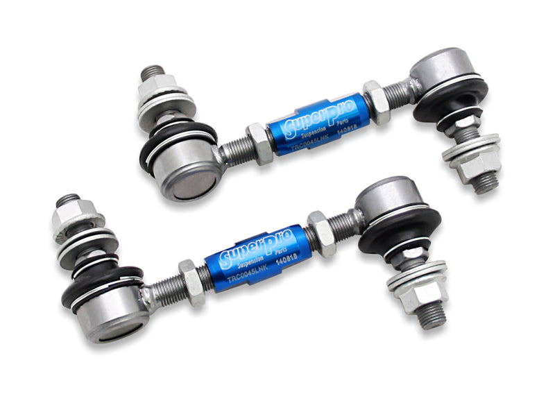 SuperPro - Rear Sway Bar Link Kit - Heavy Duty Adjustable (125mm-145mm Length, 12mm Studs) - TRC1245A for 2003-2014 Volvo XC9