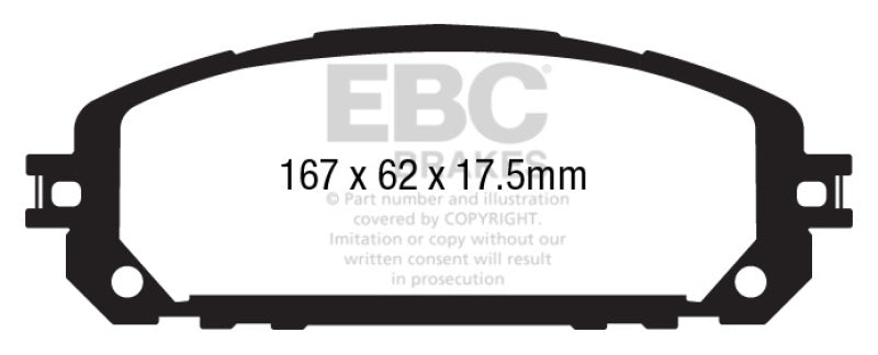 EBC 13+ Jeep Cherokee 3.2 Ultimax2 Front Brake Pads - UD1709
