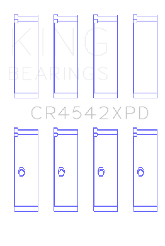 King Honda K-Series 2.0L/2.4 LXP Tri-Metal Performance Connecting Rod Bearing (Set of 4) - Size STDX - CR4542XPDSTDX