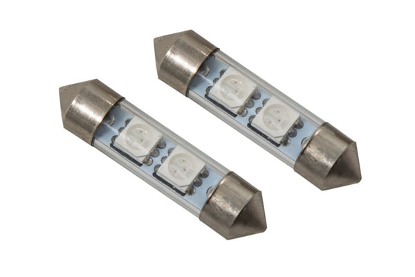 Diode Dynamics 36mm SMF2 LED Bulb - Blue (Pair) - DD0078P for 2000-2012 Audi A4 - front view