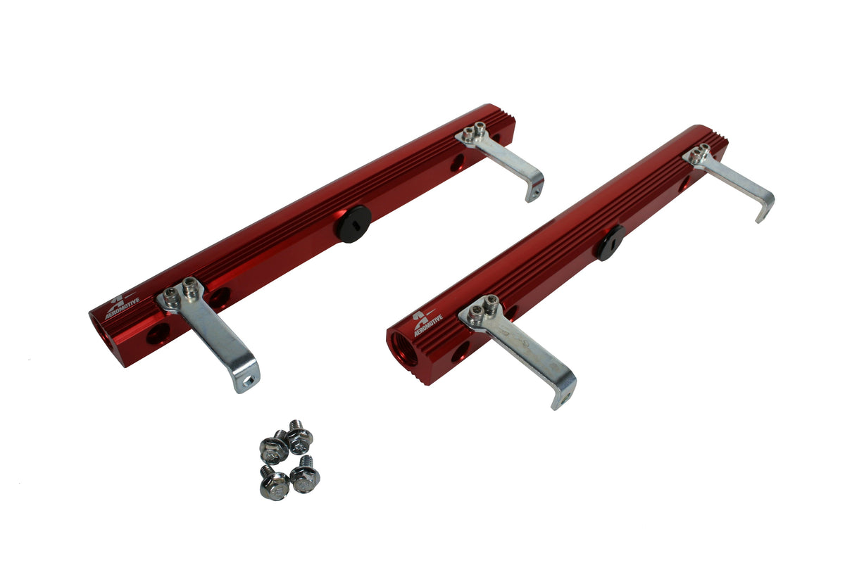 Aeromotive Edelbrock SBC Victor E Fuel Rails - Black - 14178