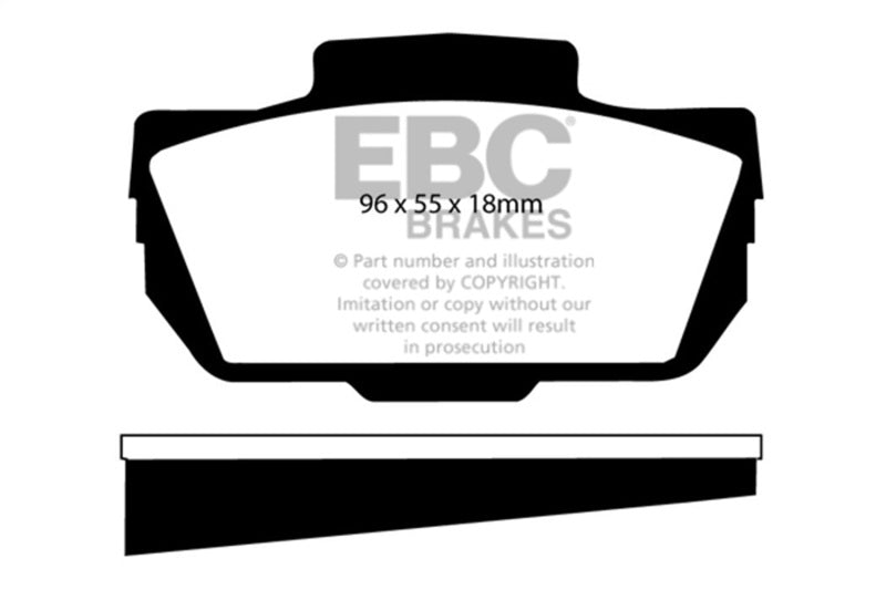 EBC 66-67 Saab Sonnet 0.8 Yellowstuff Front Brake Pads - DP4149R