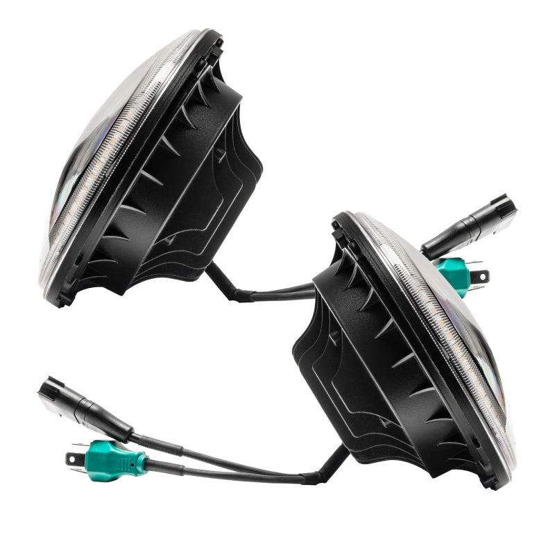 Oracle 07-18 Jeep Wrangler JK Switchback LED Halo Headlights - Amber/White - Switchback SEE WARRANTY - 5769-123