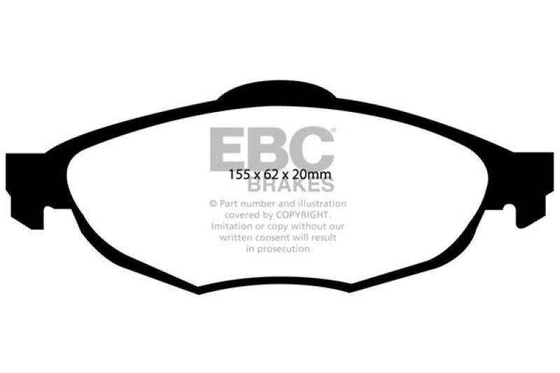 EBC 01-06 Chrysler Sebring Sedan 2.4 Ultimax2 Front Brake Pads - UD869