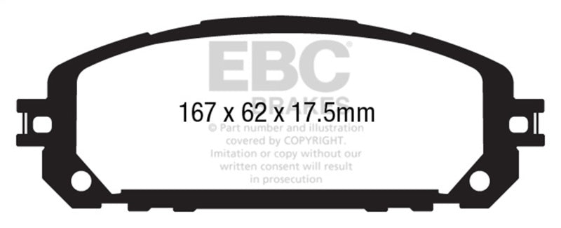 EBC 13+ Jeep Cherokee 3.2 Ultimax2 Front Brake Pads - UD1709