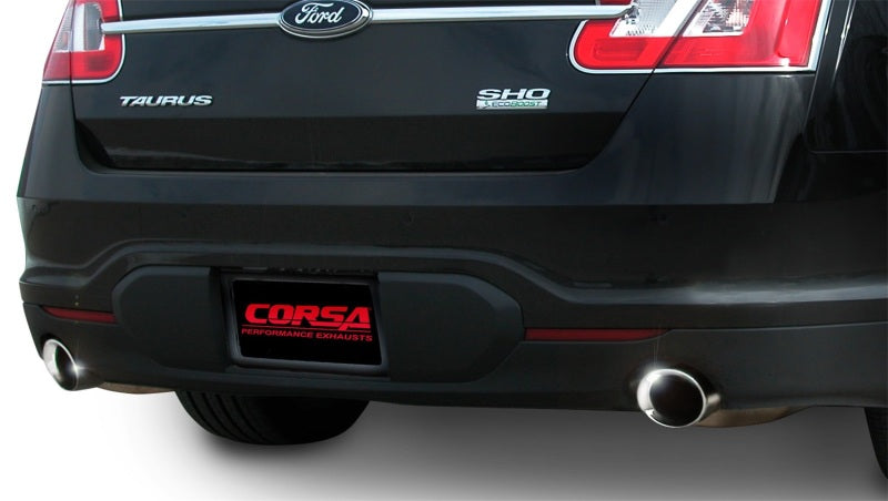 Corsa 10-13 Ford Taurus SHO 3.5L V6 Turbo Polished Sport Cat-Back Exhaust - 14315