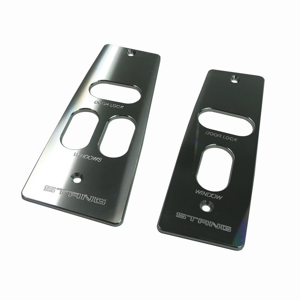 UPR - Billet Window Switch Plates Stang (fits 87-93 Ford Mustang) UPR - 1037-87-01 for 1987-1993 Ford Mustang