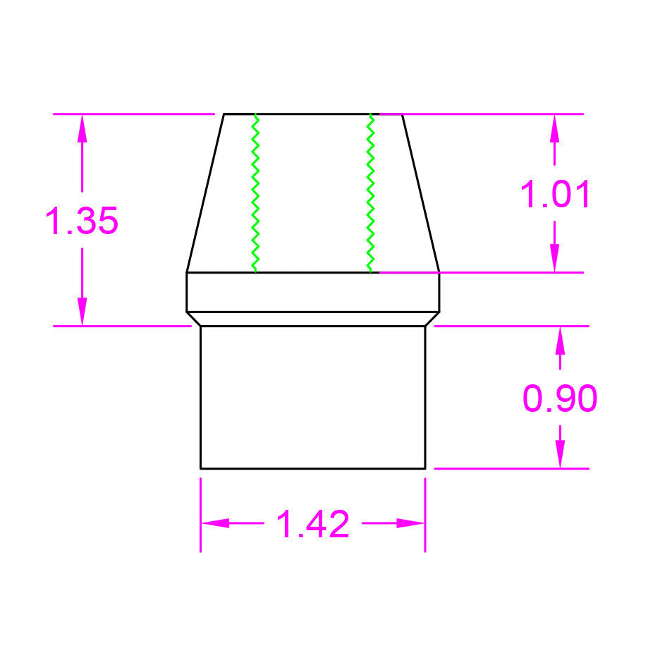 UPR - Tube End Adapter Weld Bung 3/4-16 Right Hand for 1-5/8" x .083" Tubing - 8700-001 by UPR Products - detail view