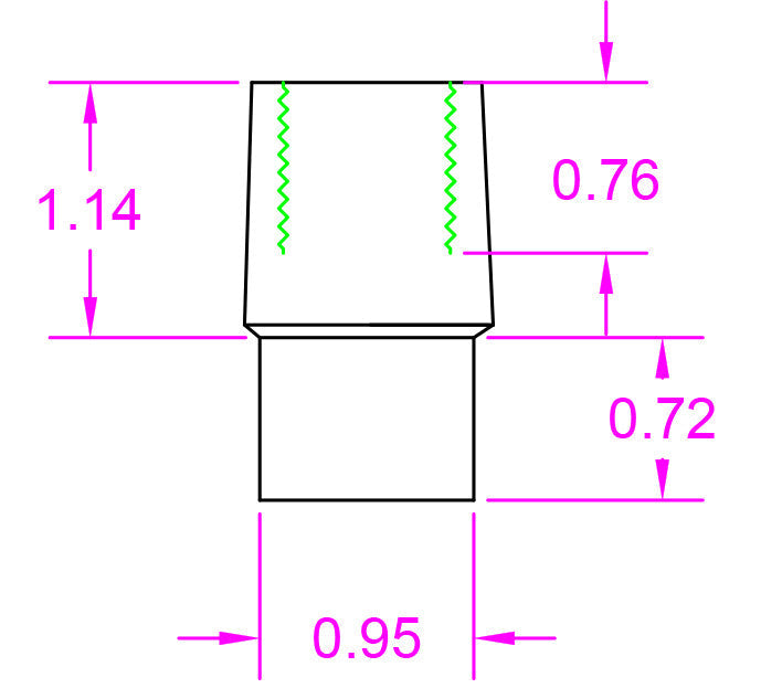 UPR - Tube End Adapter Weld Bung 3/4-16 Left Hand for 1-1/8" x .083" Tubing - 8700-008 by UPR Products - detail view