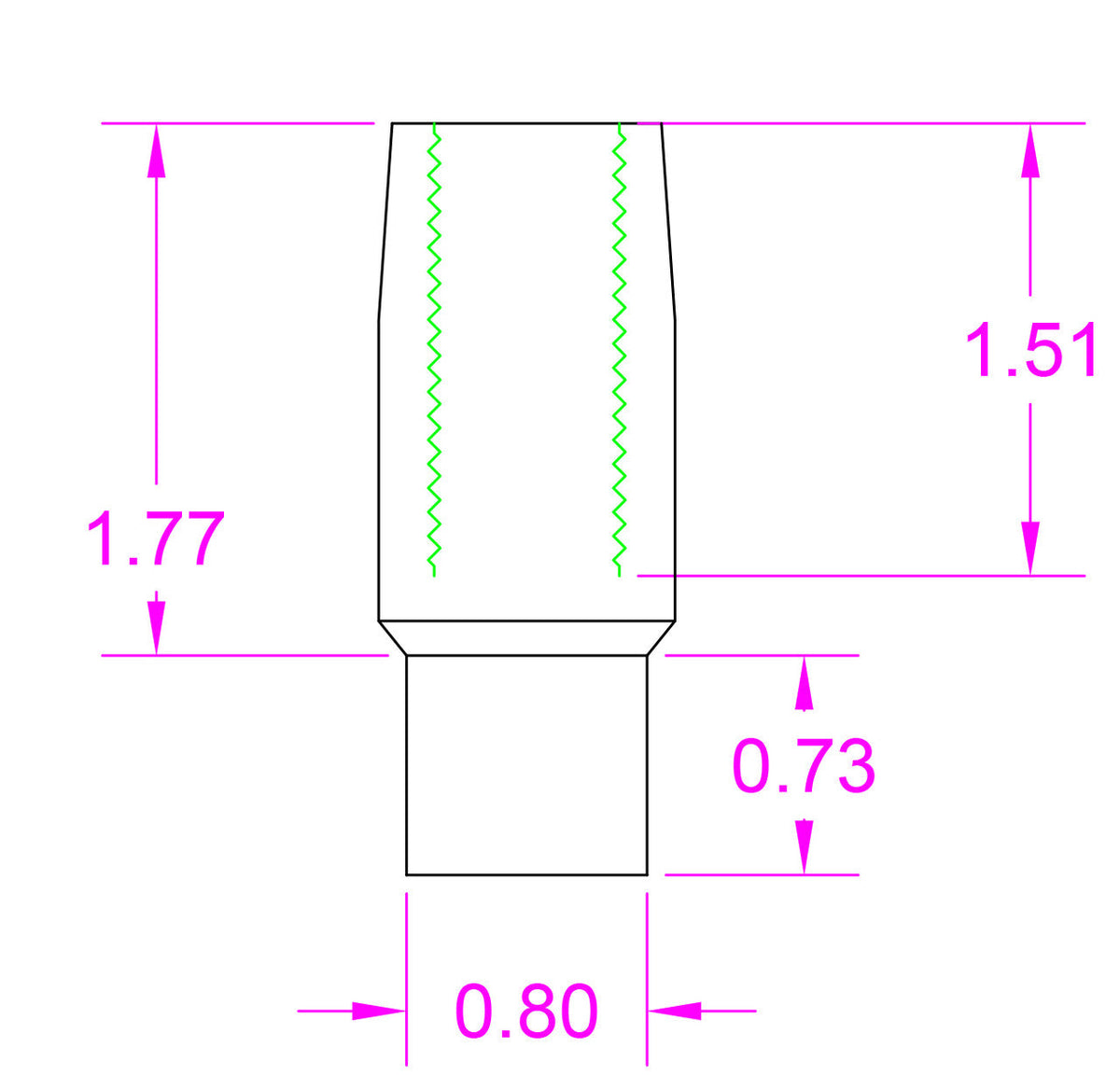 UPR - Tube End Adapter Weld Bung Long 5/8-18 Right Hand for 1" x .095" Tubing - 8700-010 by UPR Products - detail view