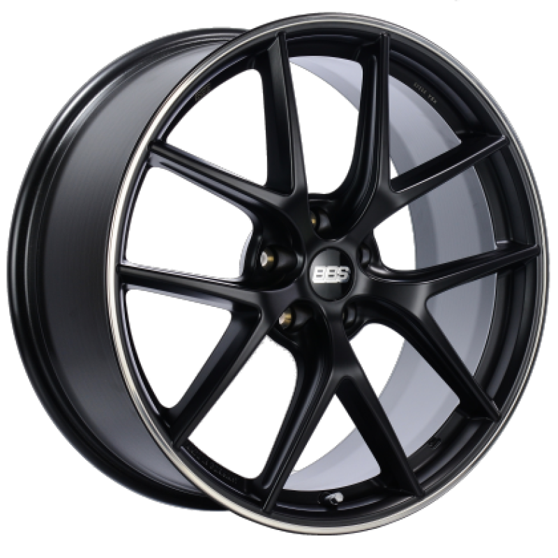 BBS CI-R 20x9 5x112 ET39 Satin Black Polished Rim Protector Wheel -82mm PFS/Clip Required - CI0901BPO