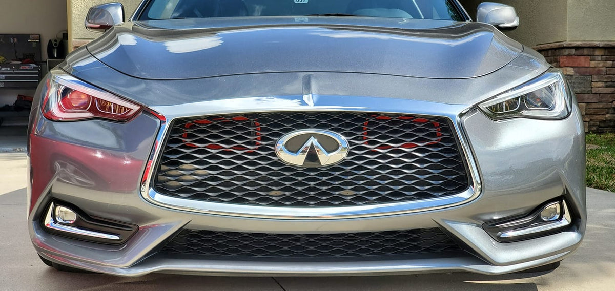 2016-2022 Infiniti Q60 Red Sport Dual BIG MOUTH Ram Air Intake Snorkels