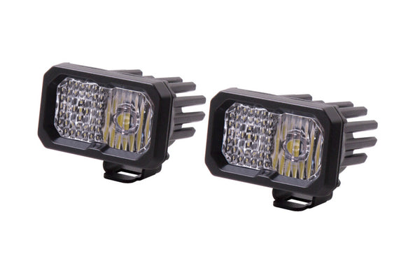 Diode Dynamics Stage Series 2 In LED Pod Sport - White Combo Standard ABL (Pair) - DD6388P by Diode Dynamics - front view