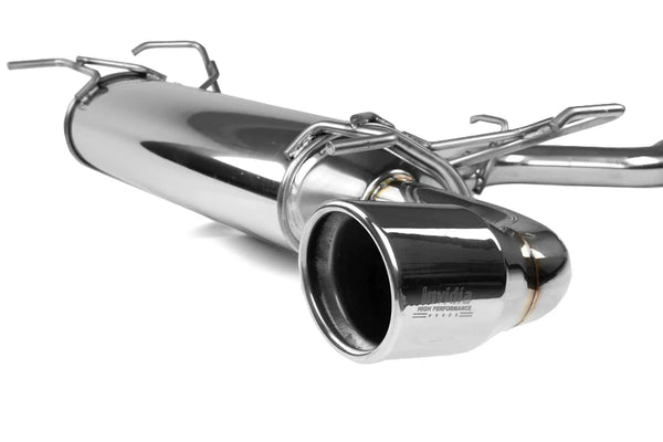 Invidia 08+ WRX Hatch Q300 Single Rolled SS Cat-back Exhaust - HS08SW5GT3 for 2008-2014 Subaru Impreza - front view
