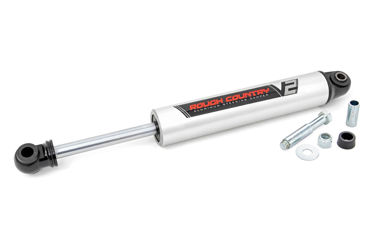 Rough Country - V2 Steering Stabilizer - Ford Excursion/F-250 Super Duty/F-350 Super Duty 4WD - 8730970