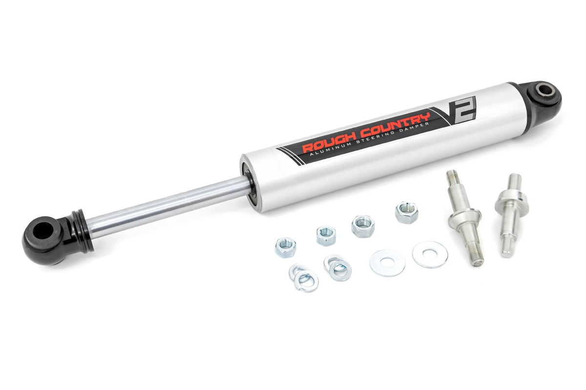 Rough Country - V2 Steering Stabilizer - Chevy/GMC C10/K10 Truck & SUV/K5 Blazer 4WD (73-91) - 8732570