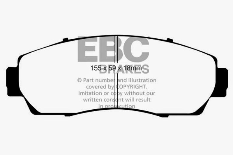EBC 07-09 Acura RDX 2.3 Turbo Greenstuff Front Brake Pads - DP21743