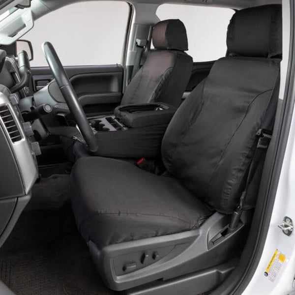 Covercraft 19-24 Dodge Ram Polycotton SeatSaver Custom Front Row Seat Covers - Charcoal - SS2532PCCH for 2019-2024 Ram 1500