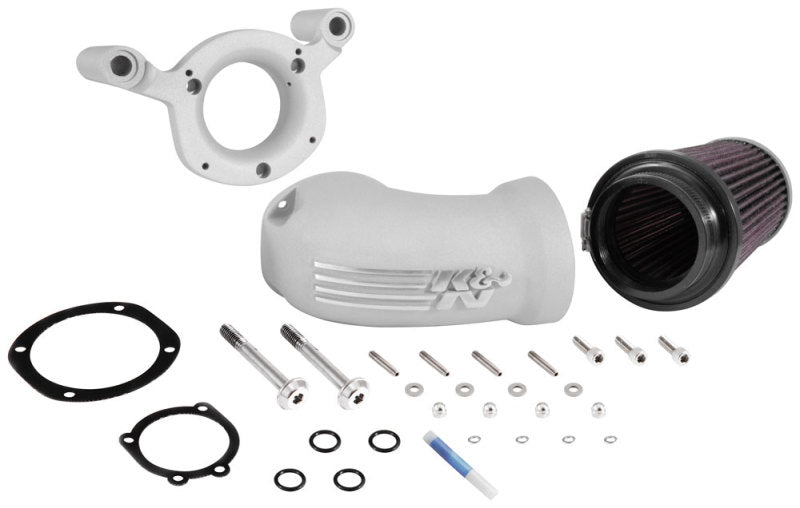 K&amp;N 08-17 Harley-Davidson Touring Models Performance Air Intake System - Silver - 63-1134S