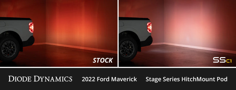 Diode Dynamics 2022+ Ford Maverick C1 Sport HitchMount LED Pod Reverse Kit - DD7766