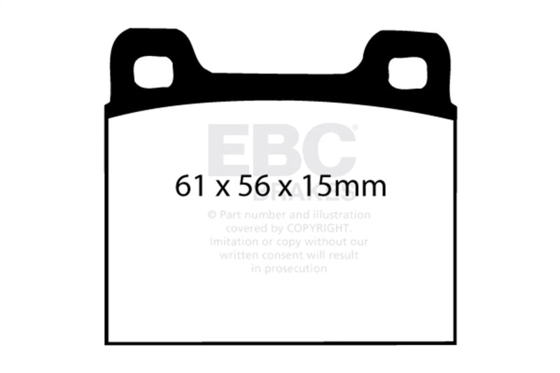 EBC 82-89 Maserati Biturbo 2.5 Twin Turbo Ultimax2 Rear Brake Pads - UD031