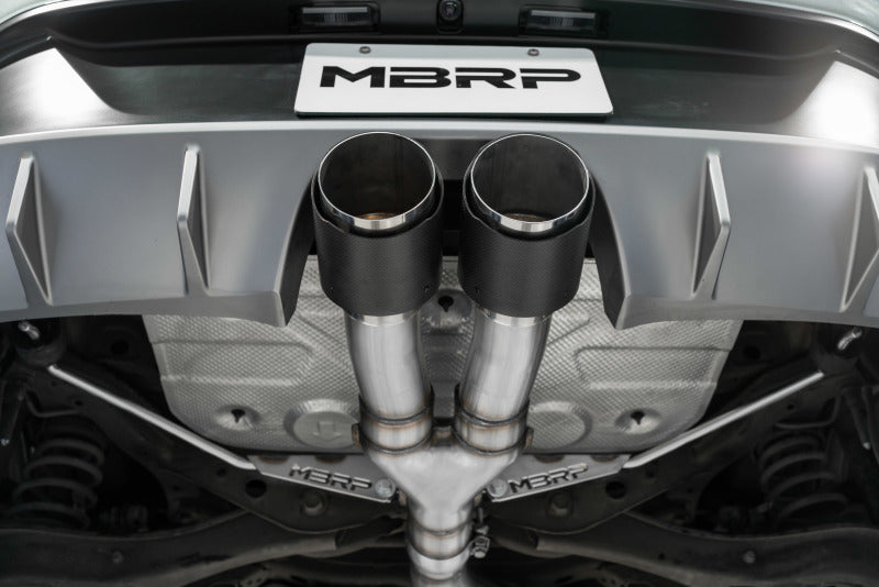 MBRP 2019+ Hyundai Veloster Turbo Cat Back - T304 Stainless - Carbon Fiber Tip - S47053CF