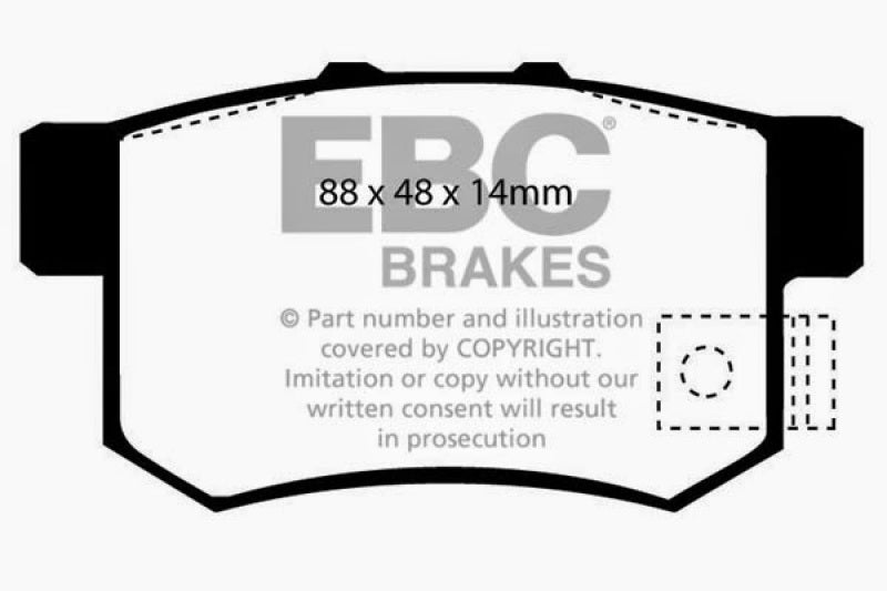 EBC 02-04 Honda CR-V 2.4 Greenstuff Rear Brake Pads - DP6781/2