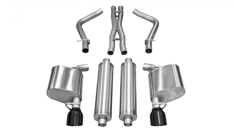 Corsa 11-14 Chrysler 300 R/T 5.7L V8 Black Sport Cat-Back Exhaust - 14535BLK