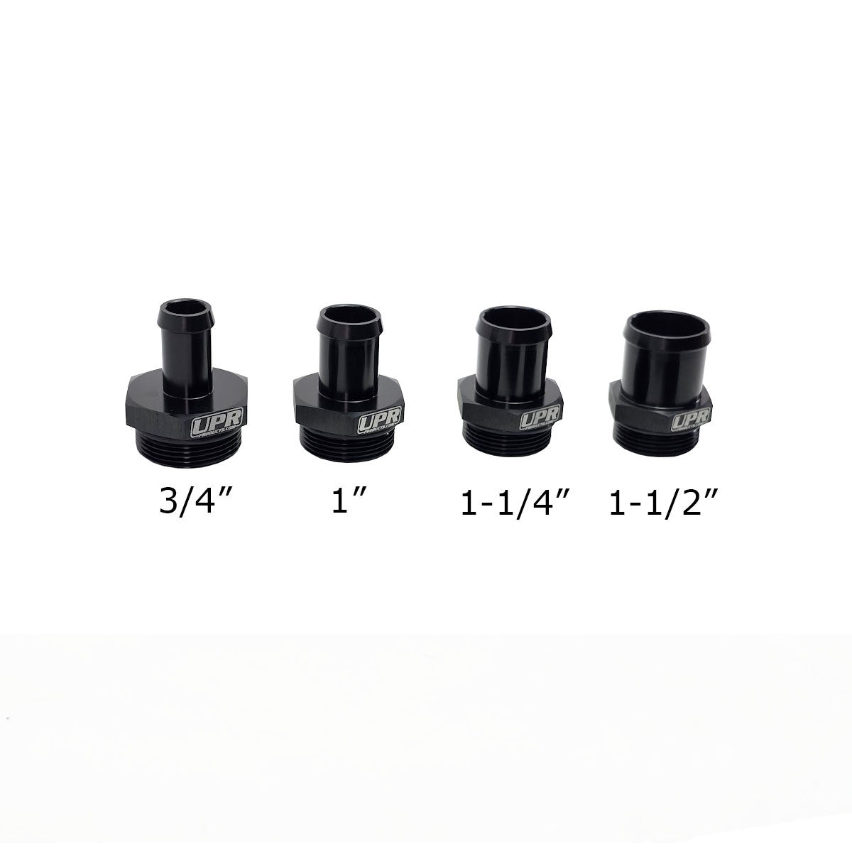 UPR - 20AN ORB Male to 1" Barb Adapter Fitting Black - 8801-002 by UPR Products - angle view