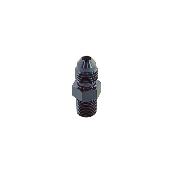 UPR - 1/8 NPT Straight 4AN Male Adapter Fitting Black - 8802-002 by UPR Products