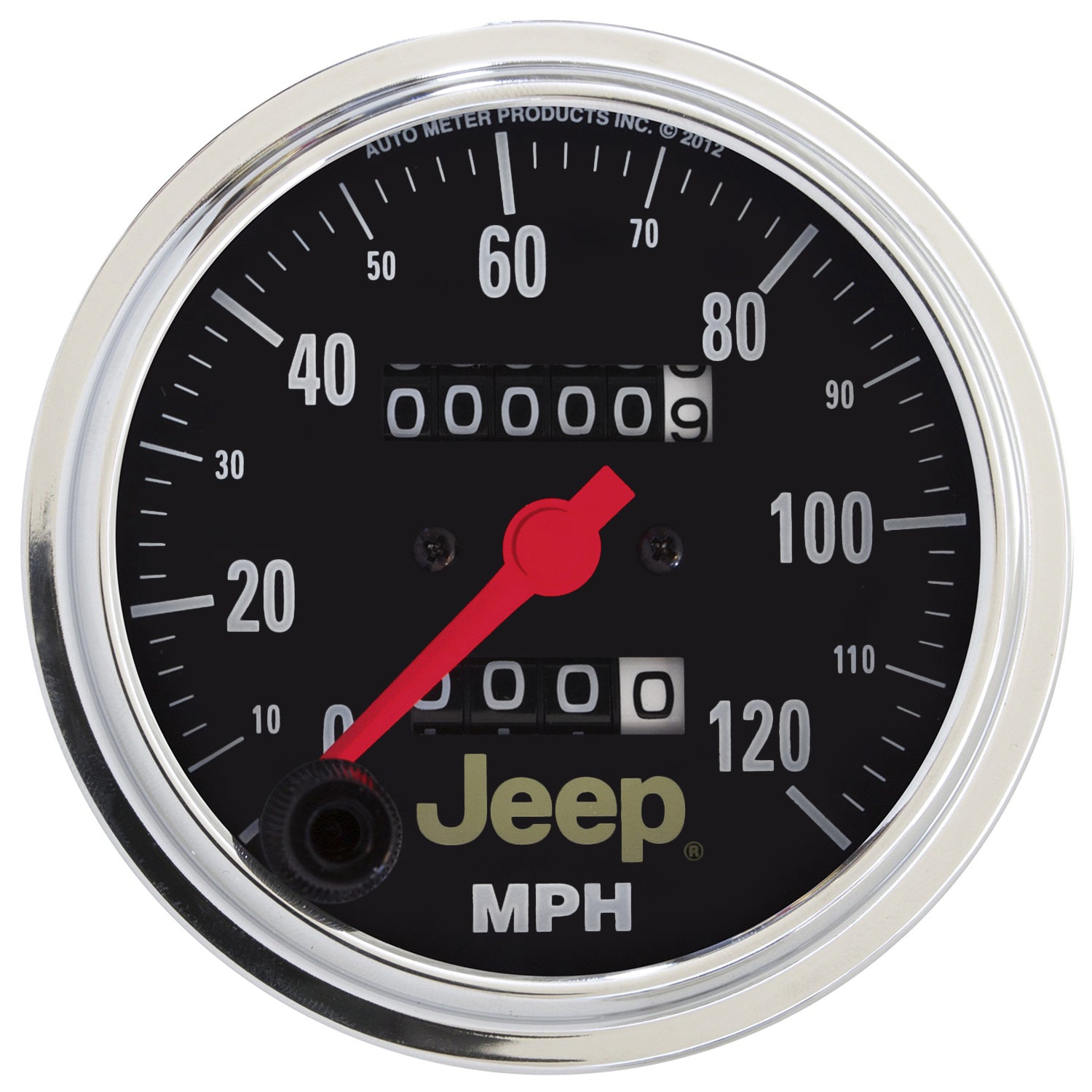 Autometer Jeep 85.7mm In-Dash 120 MPH Mechanical Speedometer Gauge - 880245