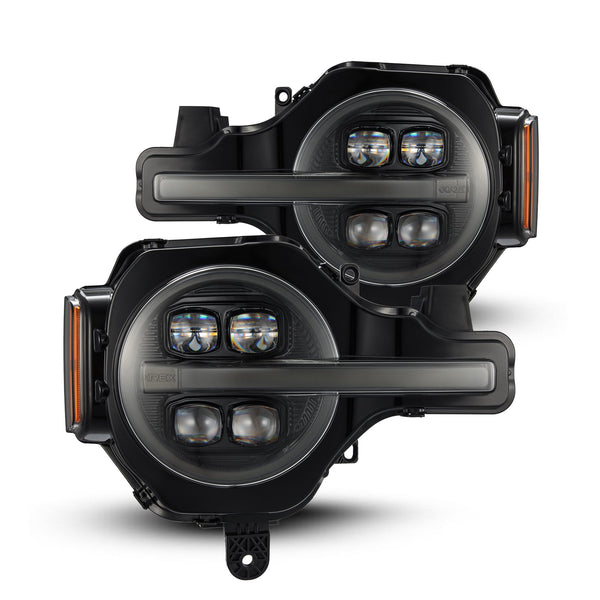 AlphaRex 21-23 Ford Bronco NOVA LED Proj Headlights Alpha-Black w/Activ Light/Seq Signal/DRL - 880259