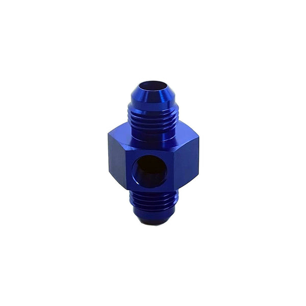 UPR - 6AN Male to Male Flare Union with 1/8 NPT Gauge Sensor Port Blue - 8803-009 by UPR Products