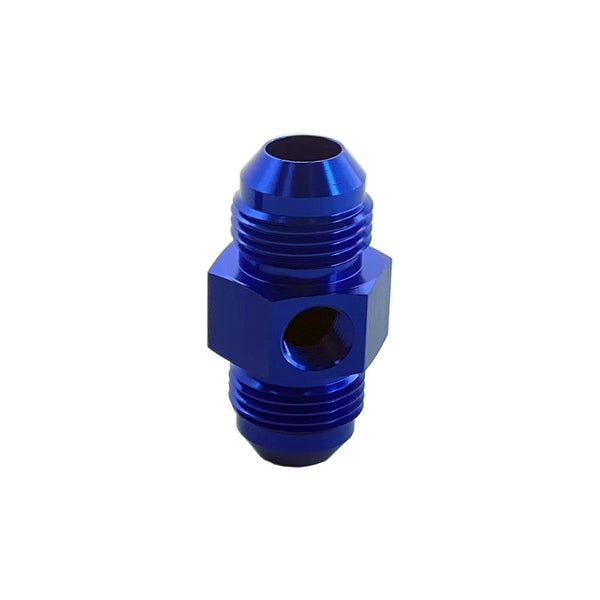 UPR - 8AN Male to Male Flare Union with 1/8 NPT Gauge Sensor Port Blue - 8803-010 by UPR Products