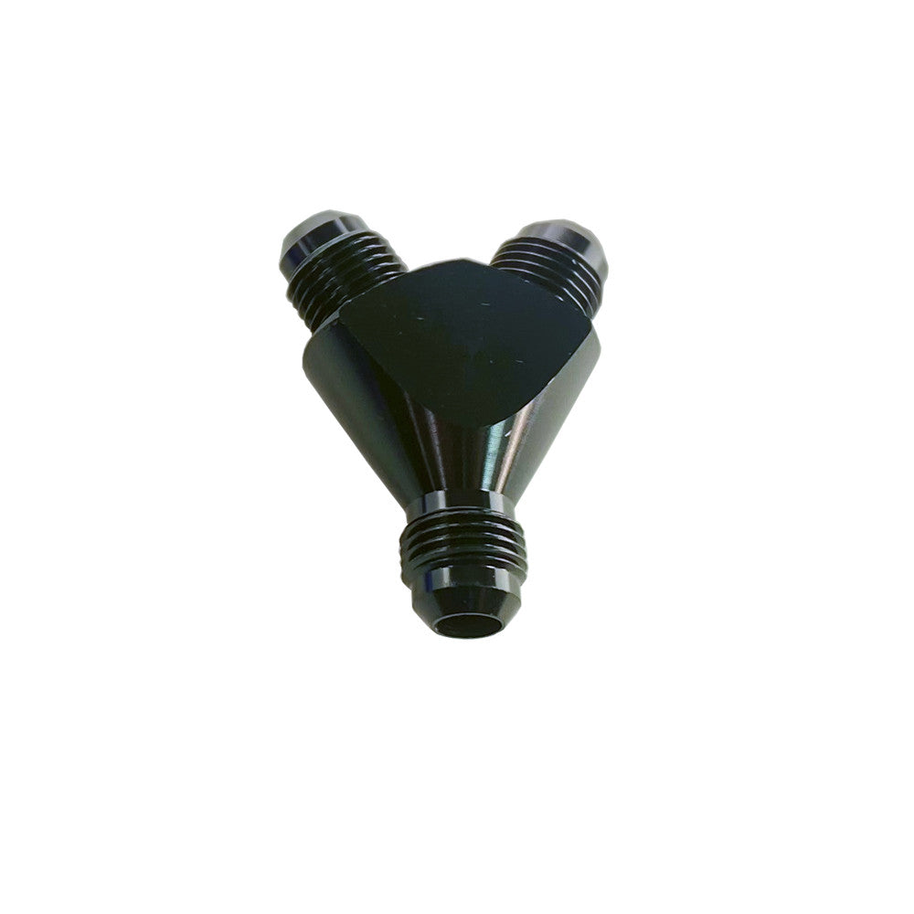 UPR - Y Block 6AN Male to 6AN Male Outlets Black - 8804-002 by UPR Products