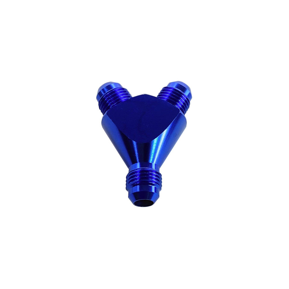 UPR - Y Block 6AN Male to 6AN Male Outlets Blue - 8804-003 by UPR Products