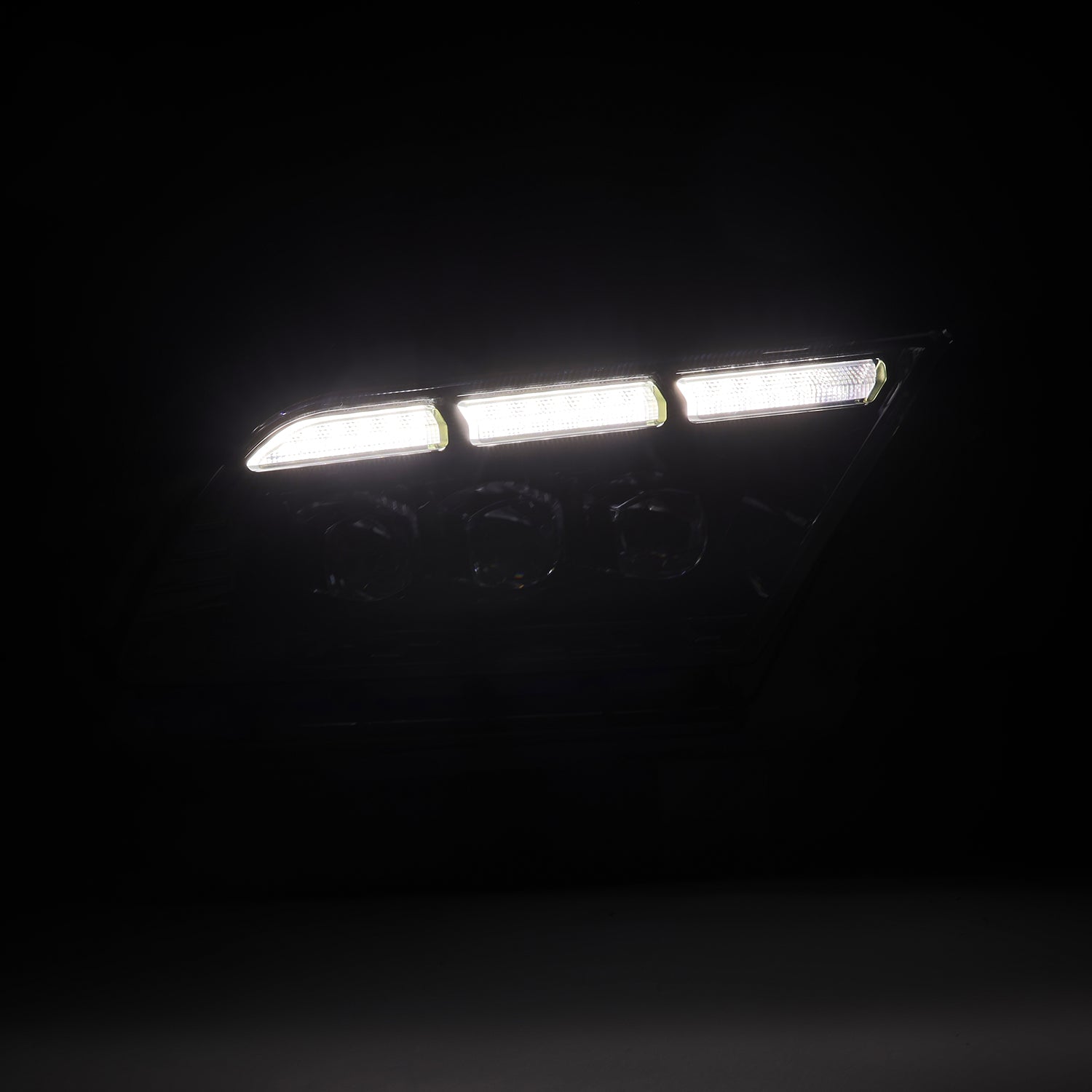 AlphaRex 13-14 Ford Mustang NOVA-Series LED Projector Headlights Blk w/Activ Lght & Seq.Sig / SB DRL - 880487