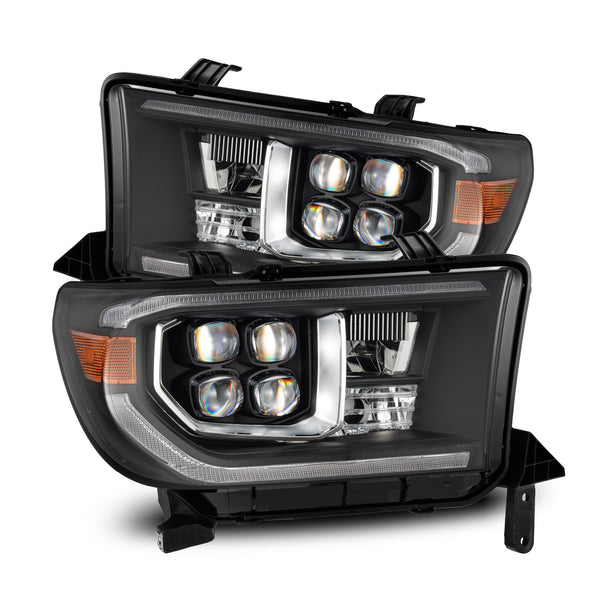 AlphaRex 07-13 Toyota Tundra / 08-17 Sequoia NOVA LED Proj HL Black w/Actv Light Seq. Sig + DRL - 880818
