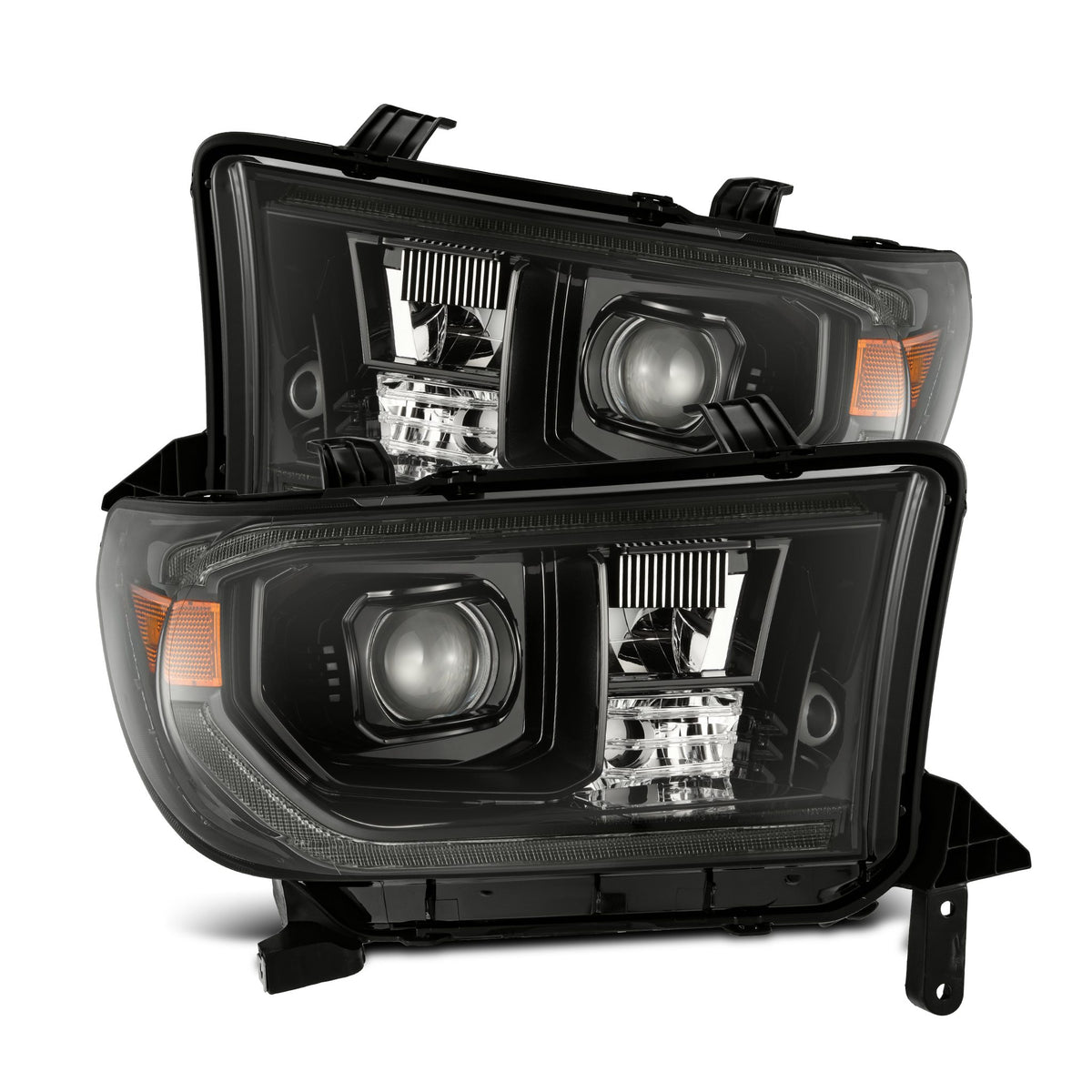 AlphaRex 07-13 Toyota Tundra / 08-17 Sequoia LUXX LED Proj HL Alpha-Blk w/Actv Light Seq. Sig + DRL - 880825