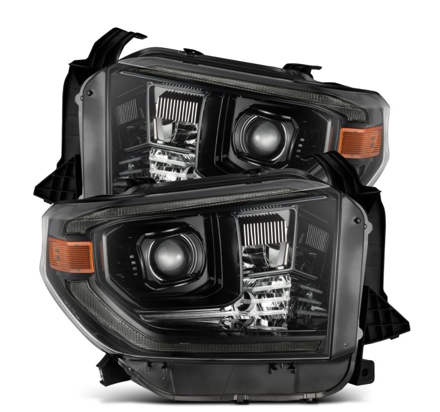 AlphaRex 14-21 Toyota Tundra PRO-Series Projector Headlights Black w/Seq. Sig. + DRL - 880839