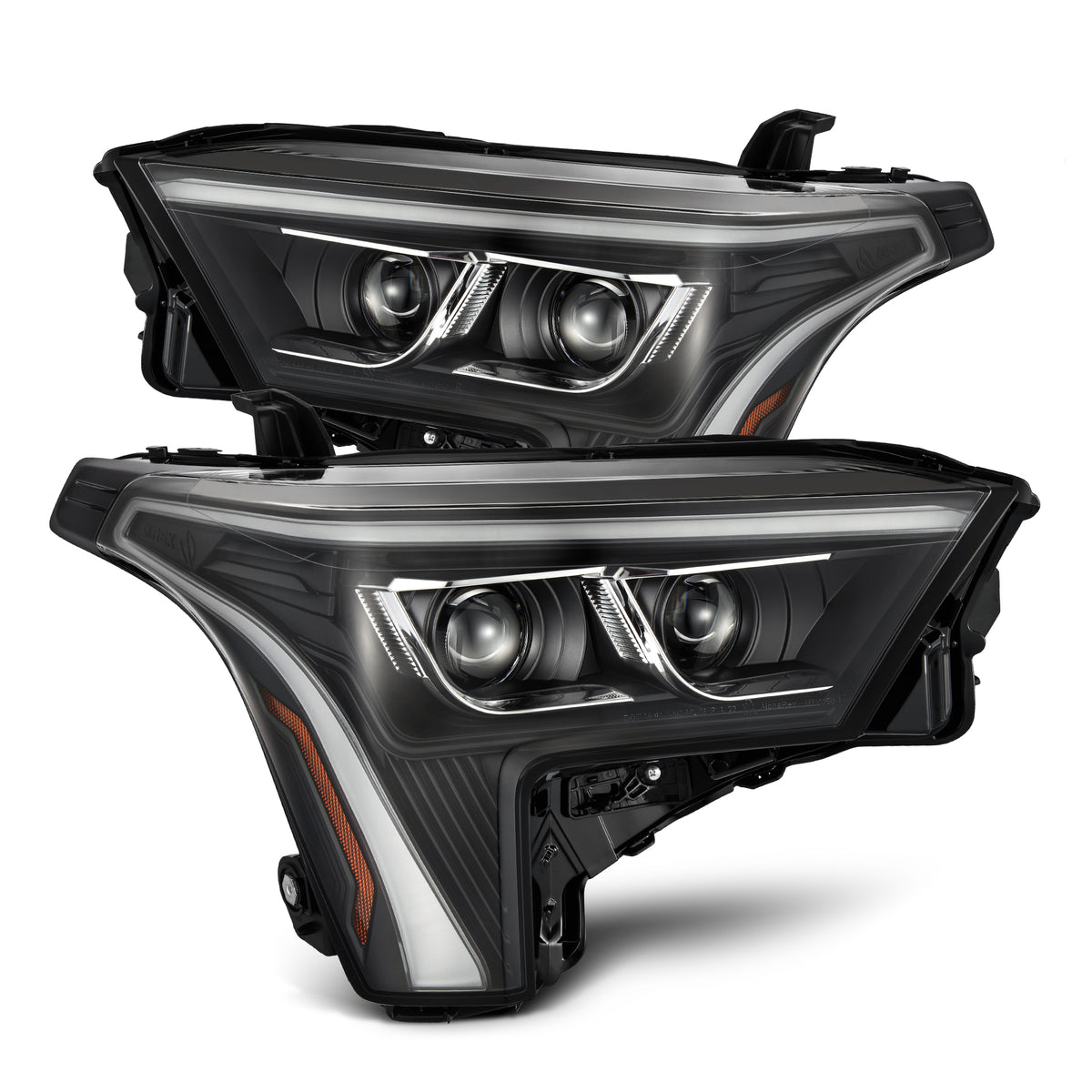 AlphaRex 22-23 Toyota Tundra LUXX-Series Headlights Black w/White DRL - Req 810029 OR 810030 - 880864