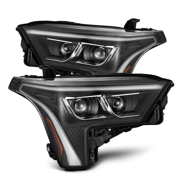 AlphaRex 22-23 Toyota Tundra LUXX-Series Headlights Black w/White DRL - Req 810029 OR 810030 - 880864