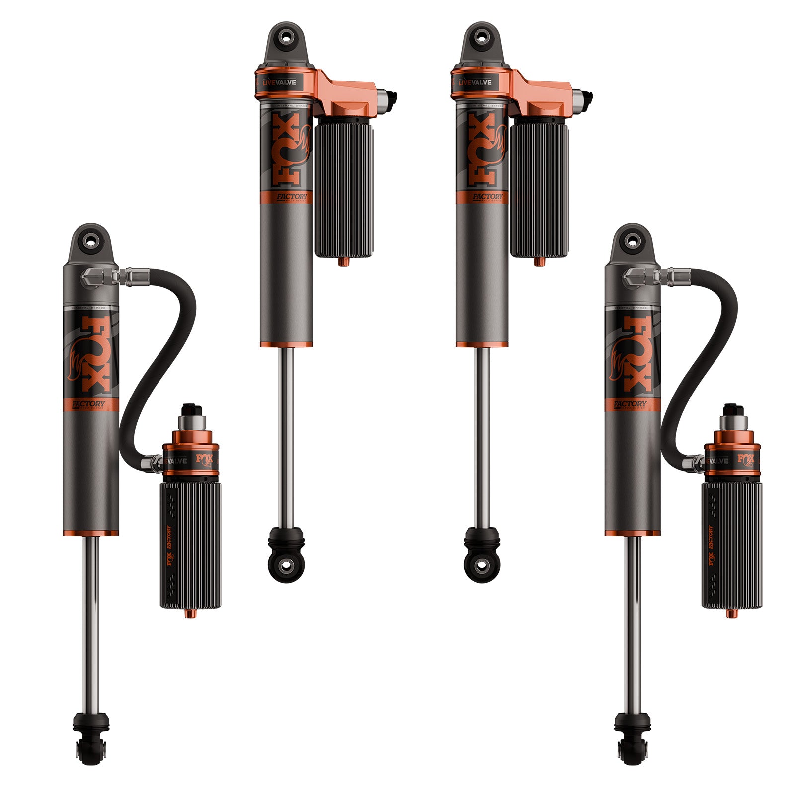 Fox 2020+ Jeep Gladiator JT 3.0 Factory Race Live Valve Coilover Kit - 3.5-4.5in Lift - 883-26-164