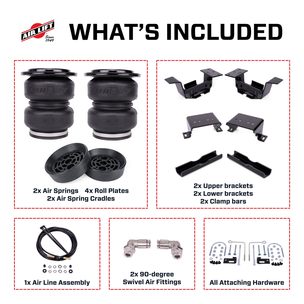 Air Lift 24-25 Chevy Silverado 2500HD ZR2 4WD Loadlifter 5000 Ultimate w/ Air Spring Cradle - 88408