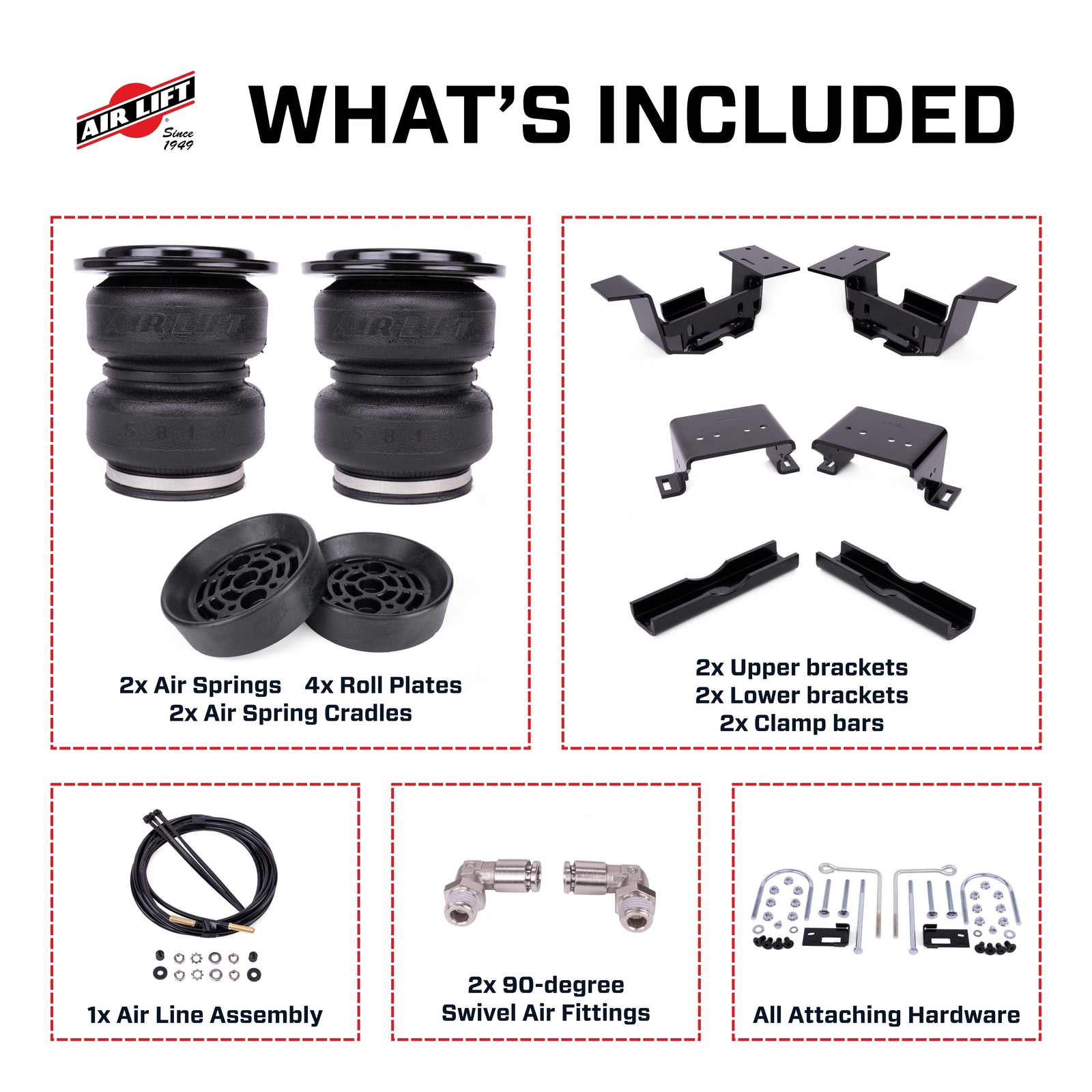 Air Lift 24-25 Chevy Silverado 2500HD ZR2 4WD Loadlifter 5000 Ultimate w/ Air Spring Cradle - 88408