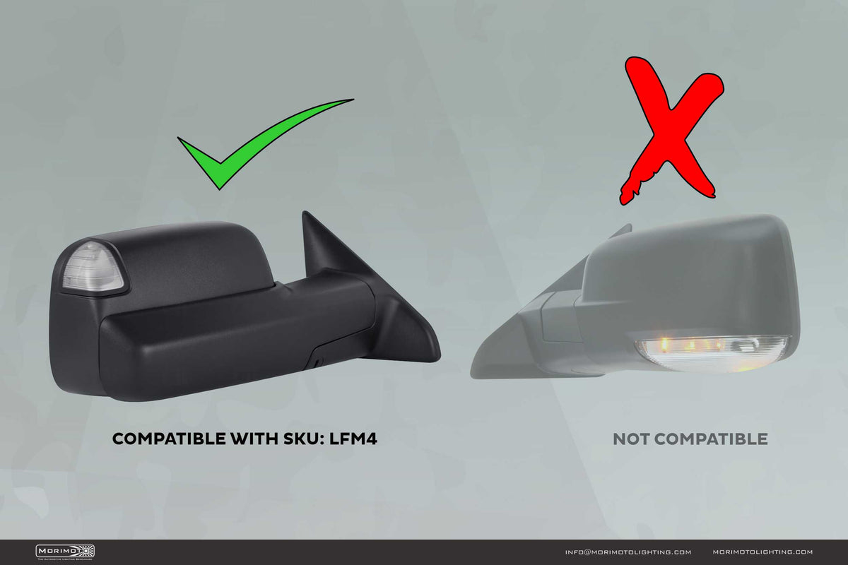 Morimoto - XB LED Mirror Lights: Dodge Ram (09-18 / Top Corner / Set) - LFM4