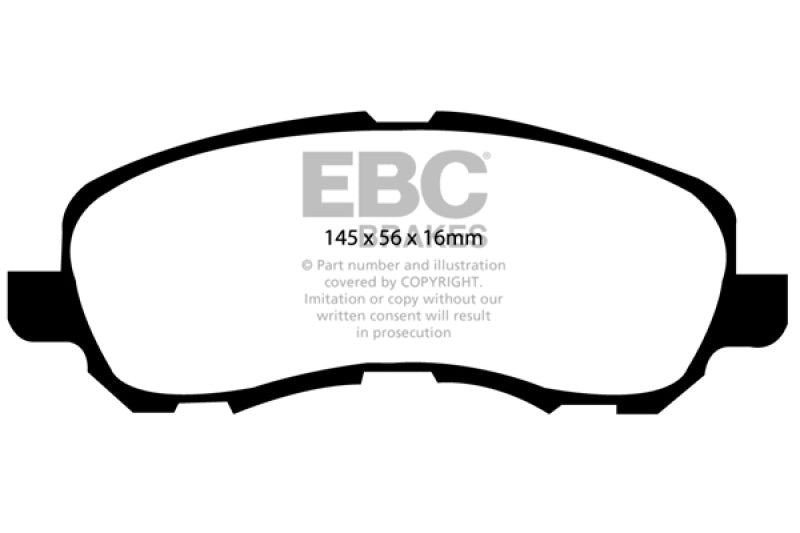 EBC 11-14 Chrysler 200 2.4 Redstuff Front Brake Pads - DP31614C