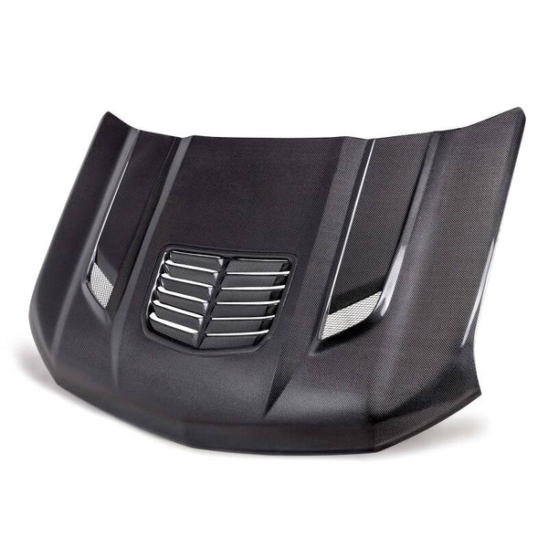 Anderson Composites 20-24 Chevy Silverado Type-T2 Carbon Fiber Hood - AC-HD20CHSV-T2 by Anderson Composites - detail view