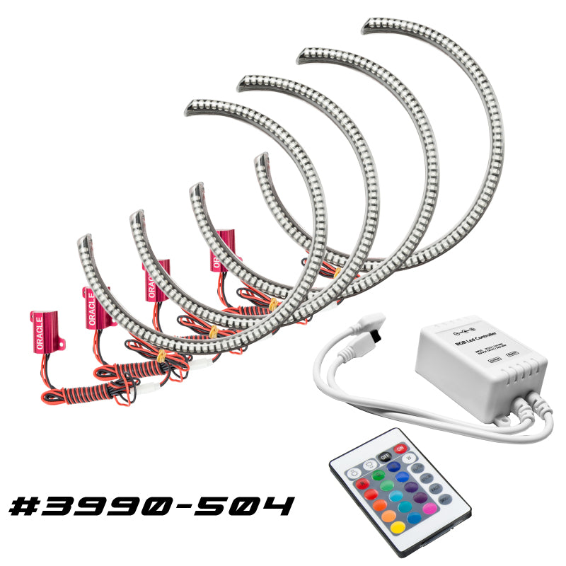 Oracle Dodge Challenger 15-21 LED Waterproof Halo Kit - ColorSHIFT w/ Simple Controller SEE WARRANTY - 3990-504
