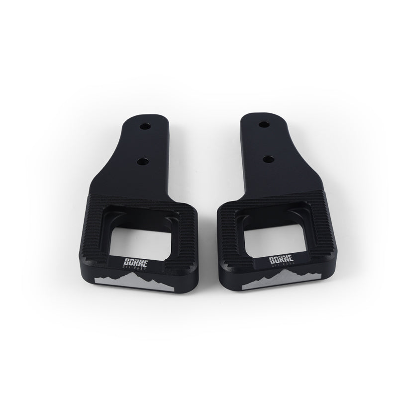 Borne Off-Road 2017+ Ford Raptor / 2009+ Ford F150 Borne Off-Road Billet Tow Hooks - Black - BNTH-F150-17BK